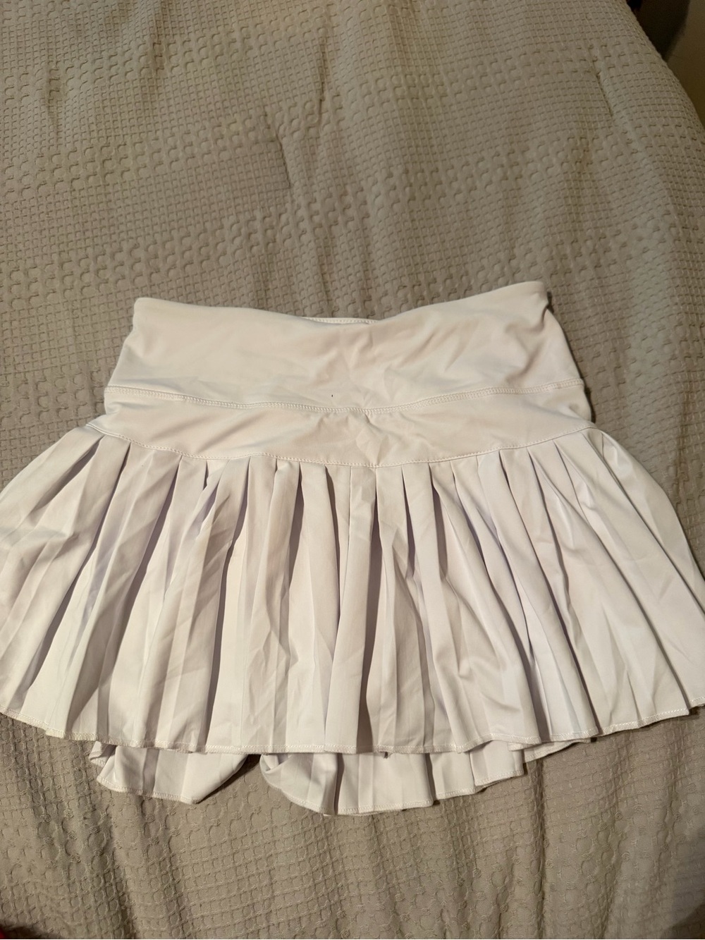 Women's White Pleated Skater Skirt - Flared Active Style